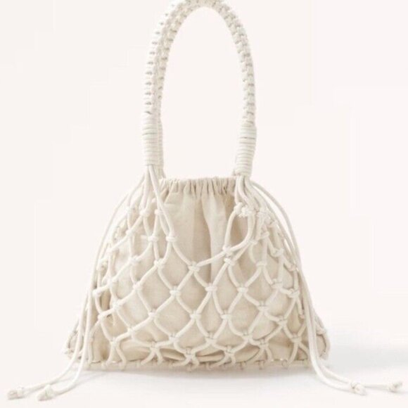 Abercrombie Fitch Macrame Bucket Bag - Picture 1 of 5